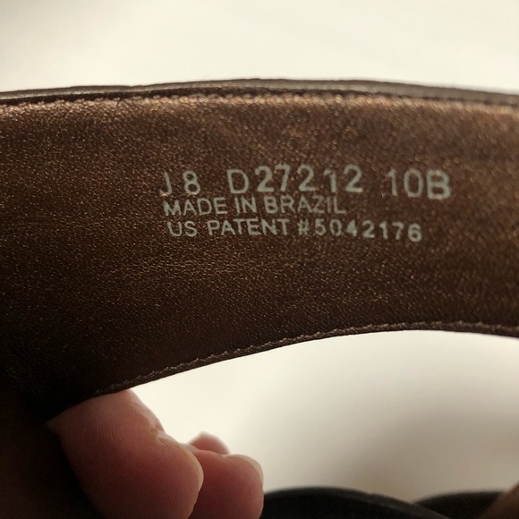 Cole Haan Nike Air Huarache Oxblood Brown Leather Wedge Sandals 10B - Picture 8 of 8